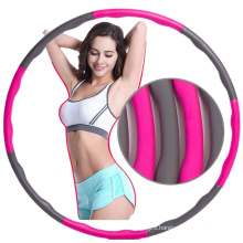 2021 Wholesale Removable Eight-section Weighted Foam Hula Gymnastic Hula Fitness Hoop For Teenager And Adults